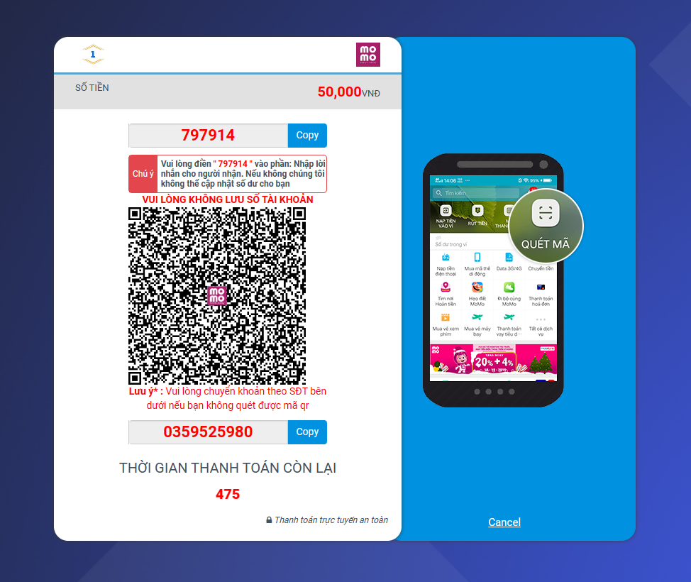 Gửi tiền nhanh chóng và dễ dàng qua mã qr